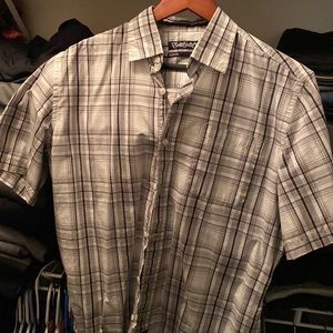 Plaid button down short sleeve